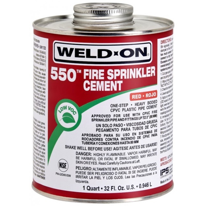 Cementos para CPVC Weld-On 550™ Fire Sprinkler Cement