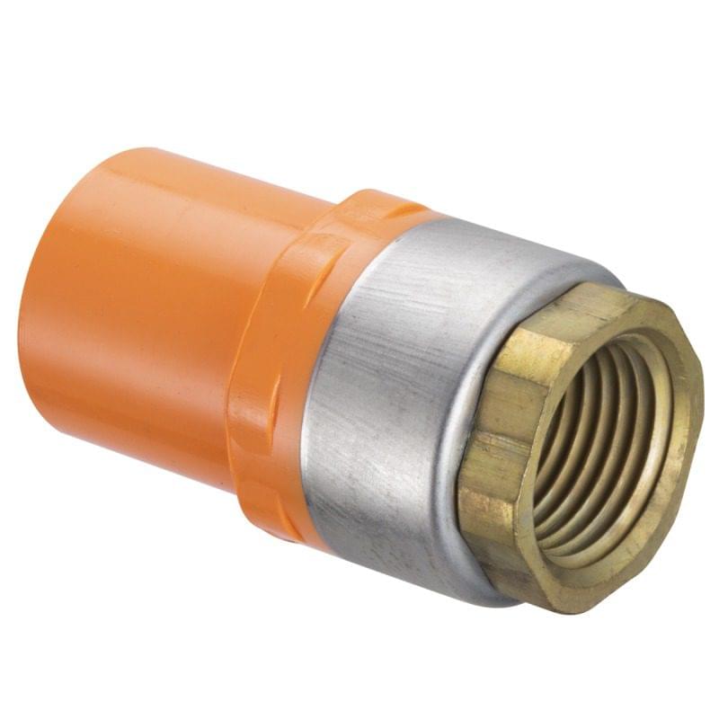 Spigot Female Sprinkler Head Adapters - Brass Thread Insert Style FlameGuard